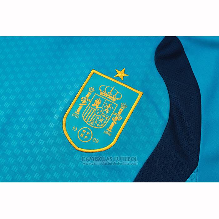 Fato de Treino Espanha Manga Curta 2026-2027 Azul - Calcas Curta